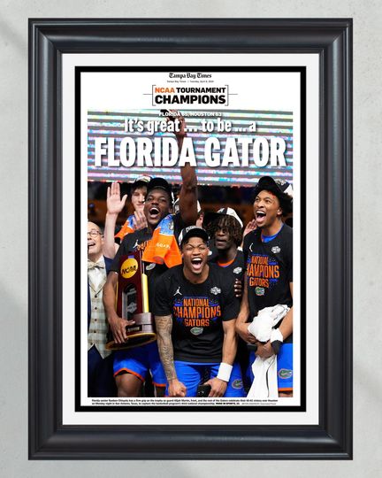 2025 Florida Gators College Basketball Champions UNFRAMED Poster