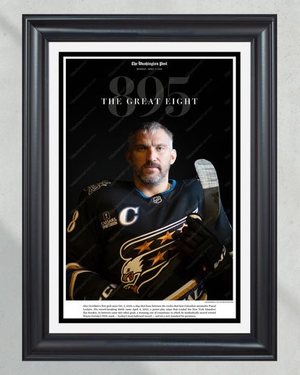 2025 Alex Ovechkin 895th Goal 'THE GREAT EIGHT' UNFRAMED Poster