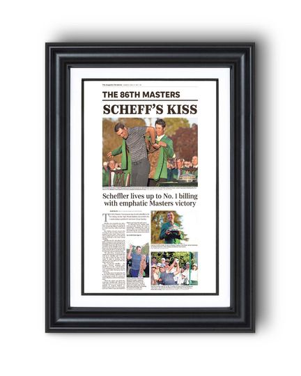 2022 Masters Tournament SCHEFFS KISS Scottie Scheffler UNFRAMED Poster