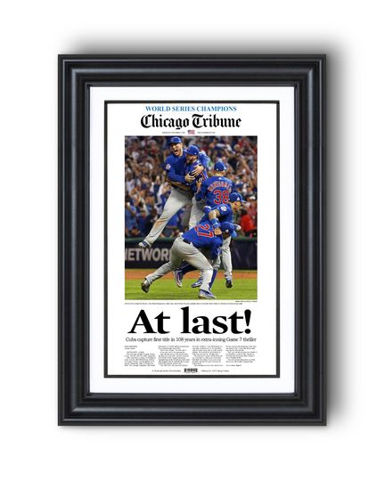 2016 Chicago Cubs At Last! World Series Champions Celebration UNFRAMED Poster