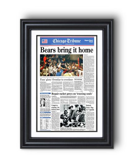 1986 Chicago Bears Super Bowl Champions "Bears Bring it Home" UNFRAMED Poster
