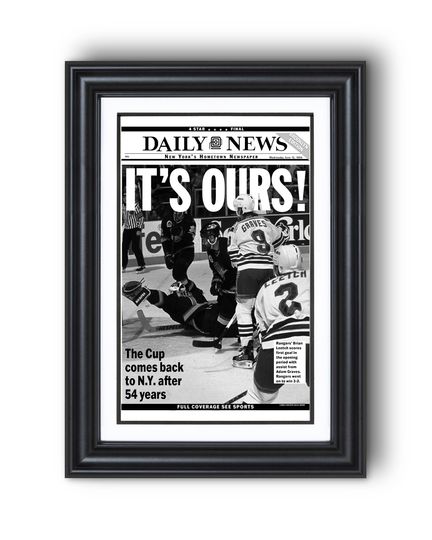 1994 New York Rangers ITS OURS! Special Edition Front Page UNFRAMED Poster