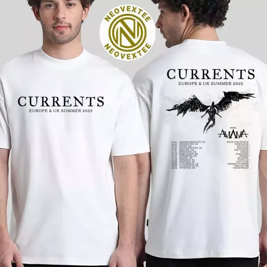 Discover Currents Band Europe And UK Summer Tour 2025 Dates List With Aviana T-Shirt
