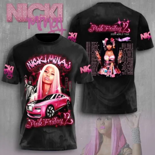 Nicki Minaj 3D Tshirt For Music Lover Limited Edition All Size Hot New Tour 2025