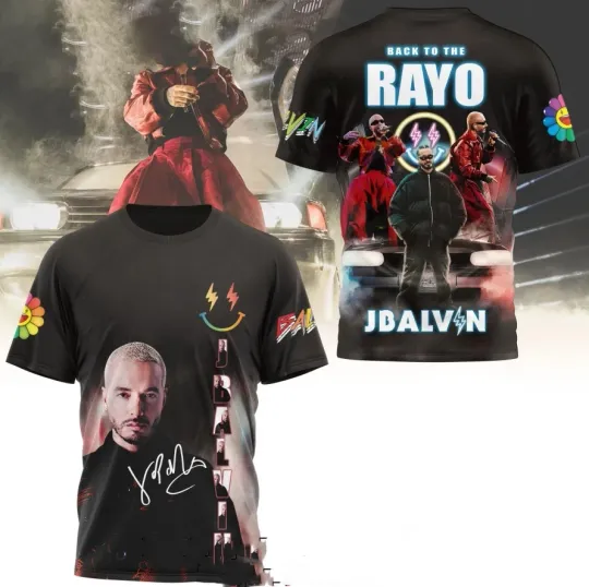J Balvin Back To the Rayo 2025 Tour AOP 3D T-shirt