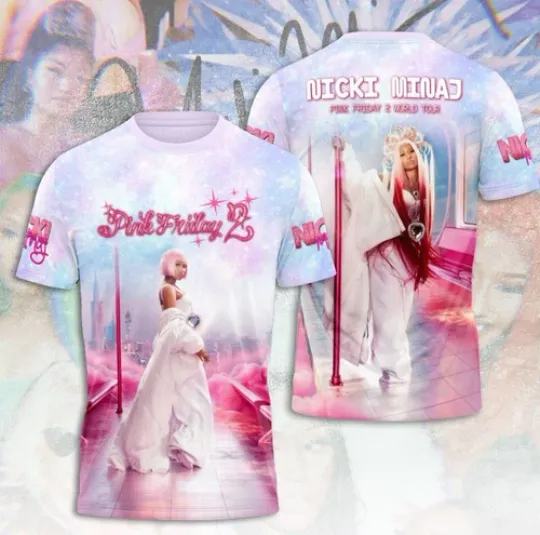 Nicki Minaj 3D Tshirt For Music Lover Cute Design All Size Hot New Tour 2025
