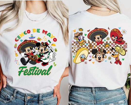 Disney Mickey Friends Cinco De Mayo Shirt, Disney Fiesta Shirt, Disneyland Mexican Party, Mexican Fiesta Party Shirt