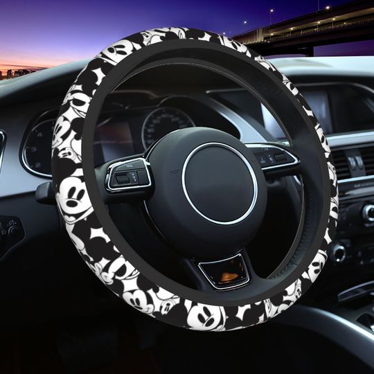 Car Steering Wheel Cover Mickey Mouse Pattern