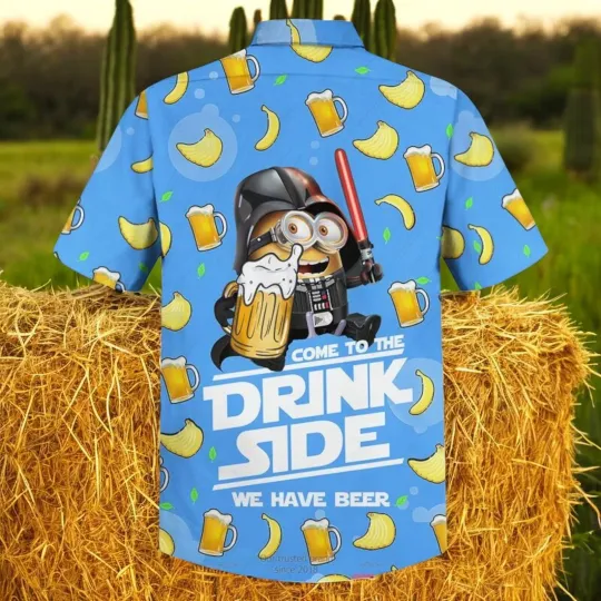 Minion Darth Vader Come To The Drink Side Beer Hawaiian Shirt