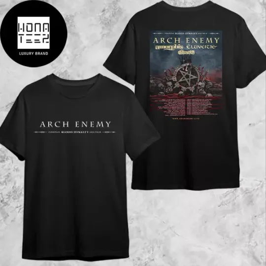 Arch Enemy 2025 European Blood Dynasty Tour Dates Fan Gifts Two Sides T-Shirt