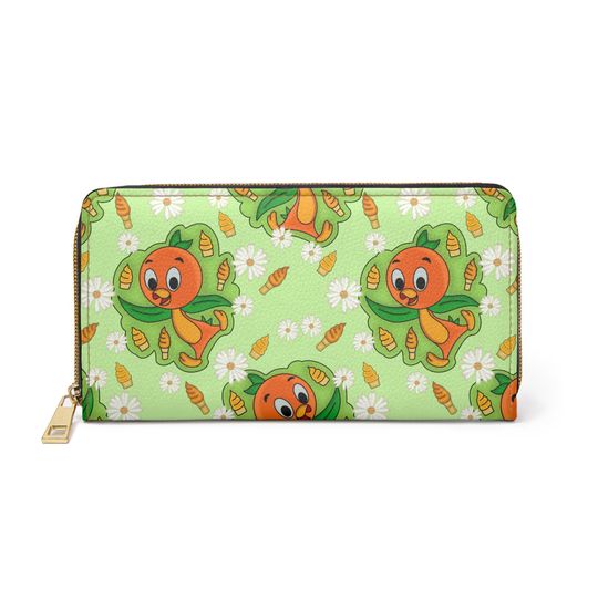 Orange Bird Leather Wallet