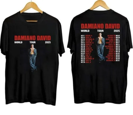 Damiano David World Tour 2025 Shirt Best Hot Shirt All Size For Fan