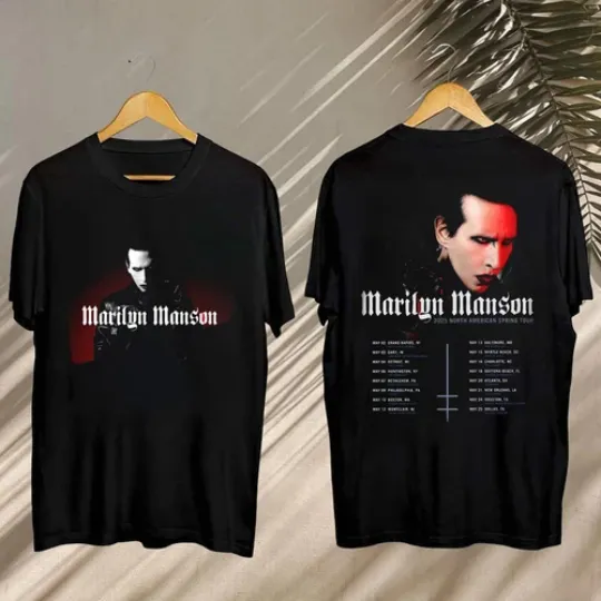 Marilyn Manson North American Spring Tour 2025 Tee  Marilyn Manson Fan Shirt