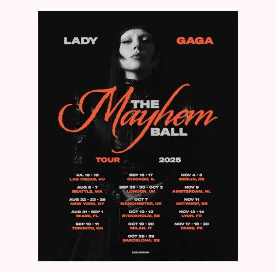 Ld ga announces 'MAYHEM Ball' Tour 2025 Poster