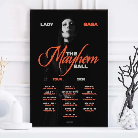 Ld ga The Mayhem Ball Tour 2025 Dates List Decor Poster