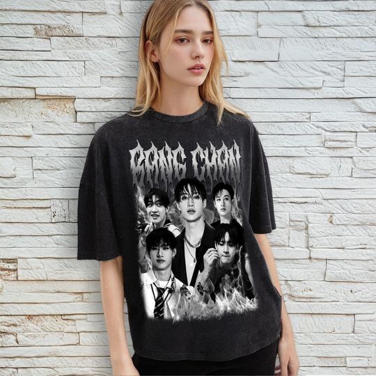 Limited Stray Kids Bangchan T-shirt, Retro 90s Bootleg Tee, Unisex Graphic T-Shirt, Gift for Stray Kids Fans & Bang Chan Fans