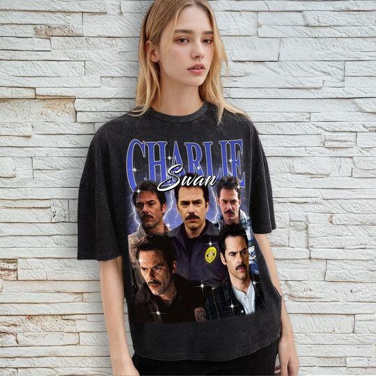 Charlie Swan Vintage 90's shirt, Billy Burke Fan Made Tee, Bootleg Fans Washed Graphic Homage T-shirt, Gift For Women and Men