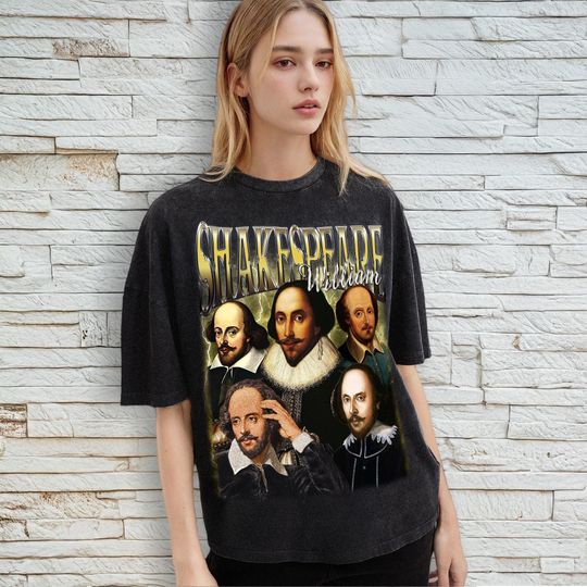 Limited William Shakespeare Vintage T-Shirt, Retro 90s Unisex Graphic Tee, Gift for Literature Fans & Shakespeare, Funny Meme Shirt