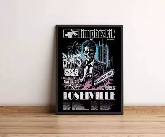 Limp Bizkit - Music Show 2025 UK Tour Concert Poster