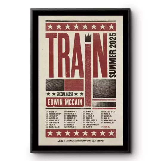 Train Band Summer 2025 Tour Poster