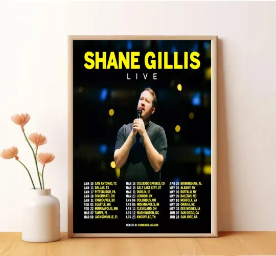 Poster Shane Gillis 2025 Tour Poster, Print Poster