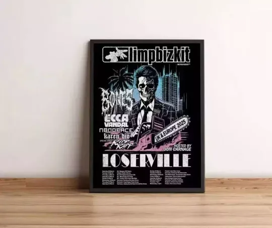 Limp Bizkit - Music Show 2025 UK Tour Concert Poster
