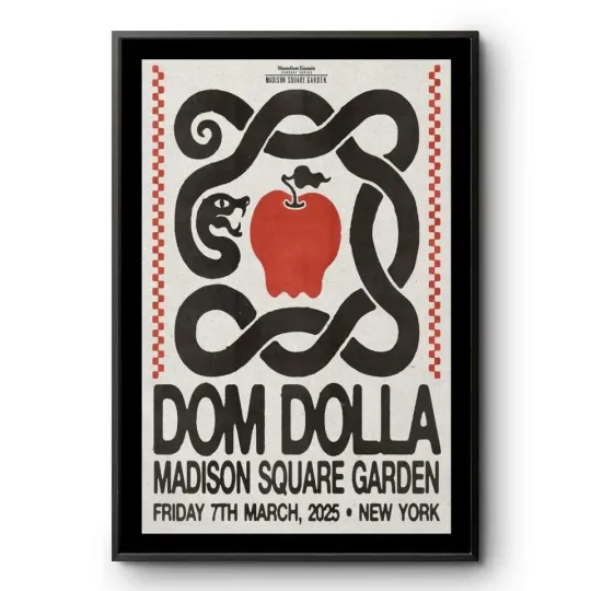 Dom Dolla Madison Square Garden March 7th, 2025 New York Music Tour Poster
