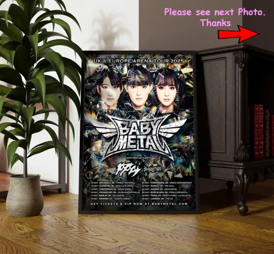 Babymetal UK & Europe Arena Tour 2025 Poster