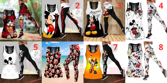 Mickey Hollow Tank Top Legging Set | Mother's Day Gift | Women's Day Gift