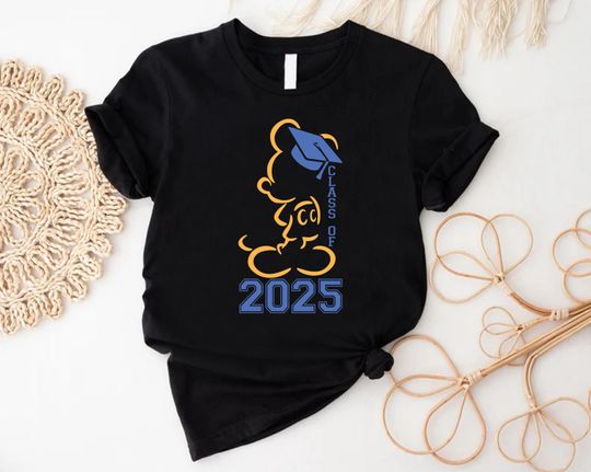 Disney Class Of 2025 Shirt,Mickey Graduate Shirt, Mickey Senior of 2025 Tee,Disney Graduation Gift for Him,Grad Trip 2025 Tshirt, Grad Squad