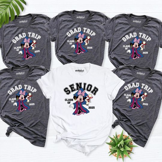 Disney Graduation Shirt,Disney Senior Grad trip Shirt, Disney Class Of 2025 Graduation tee, Disney Grad trip shirt, Senior grad Mickey shirt