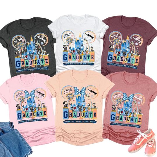 Disney Grad 2025 Shirt, Graduation Castle Family Trip Shirt, Magic Kingdom Graduate Trip Shirt, Class of 2025 Shirt, Mickey Grad Shirt