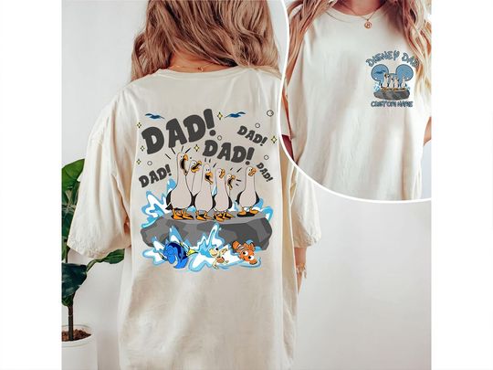 Two-sided Pixar Finding Nemo Seagull Mom Dad Shirt, Personalized WDW Disneyland Mom Mom Mom, Father's Day Shirt, Mother's Day Shirts