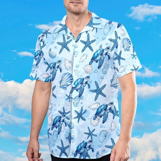 Gulf of America Shirt, Sea Turtle Hawaiian Shirt, Anti Trump Shirt, Beach Lovers Shirt, Patriotic stay salty Tee, Political Aloha Shirt