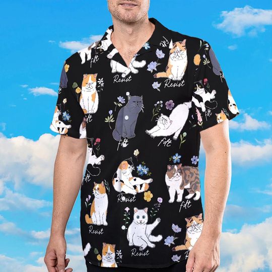 Subtle FDT Hawaiian Shirt, Resist Cat Shirt, Anti Trump Gift, Fuck trump shirt, Democrat Shirt, Funny Political Shirt, Liberal Pet Lover
