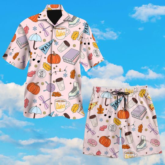 Luke's Diner Shirt, Gilmore Girl Hawaiian Shirt, Luke's Coffee Tee, Stars Hollow Shirt, Tv Show Fans Gift, Summer Vacation Gift For Her