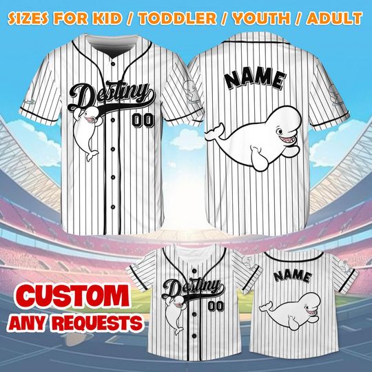 Pixar Finding Dory Bailey Jersey Shirt, Disney Finding Nemo Baseball Jersey, Disney Bailey Cosplay, Disney Family Shirts, QJ06