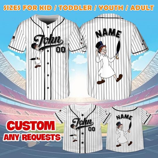 Peter Pan John Darling Jersey Shirt, Disney Peter Pan Baseball Jersey, John Darling Cosplay, Disney Family Shirts, Magic Kingdom Shirt, QJ14