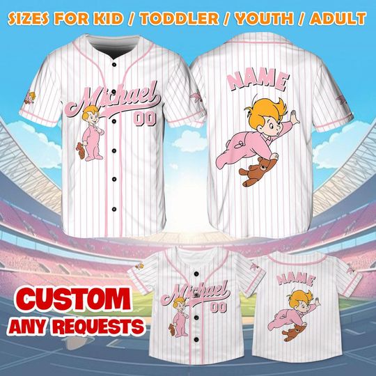 Peter Pan Michael Jersey Shirt, Disney Peter Pan Baseball Jersey, Michael Darling Cosplay, Disney Family Shirts, Magic Kingdom Shirt, QJ14
