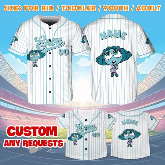 Discover Pixar Inside Out Envy Jersey Shirt, Disney Inside Out Baseball Jersey, Disney Envy Cosplay, Disney Trip Shirt, Disney World Shirt, QJ09
