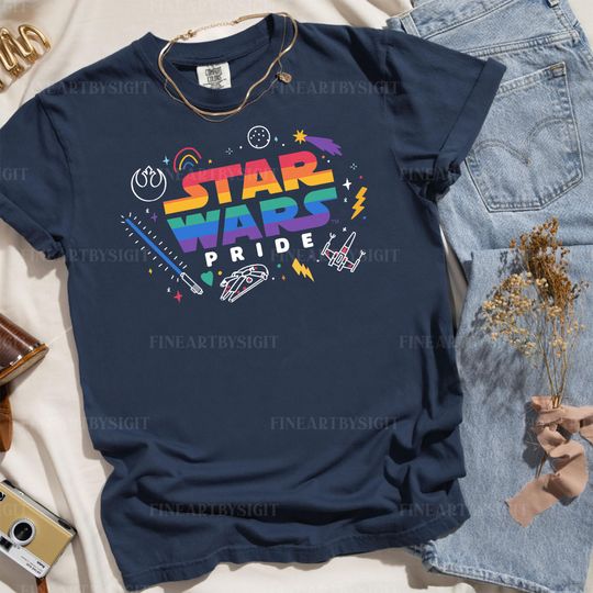 Star Wars Pride Rainbow Shirt, Galactic Icons Fabulous Logo T-shirt, Star Wars Pride, Star Wars LGBTQ Pride