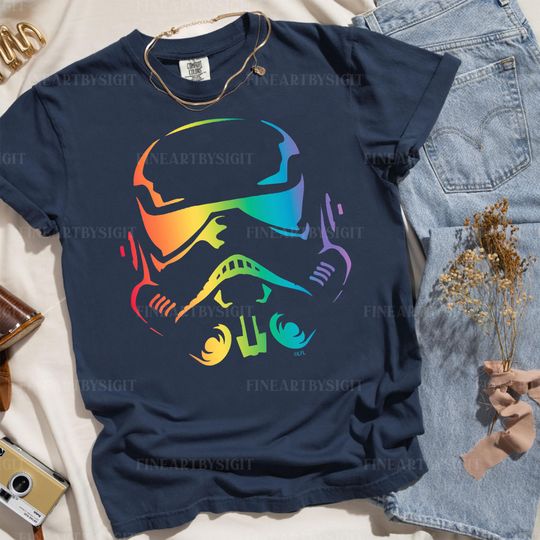 Stormtrooper Helmet Pride Shirt, Star Wars LGBTQ Pride, Star Wars Pride Comfort Colors Shirt, Disney World Shirt