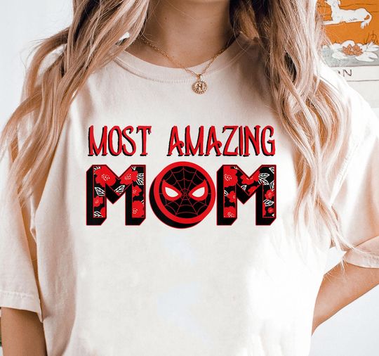 Marvel Spider Man Most Amazing Mom Shirt, Disney Vintage Shirt For Sister, Funny Mother's Day
