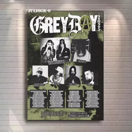 NEW!!! Grey Day 2025 Tour Poster, Date List Print, Music Poster, Best Gift