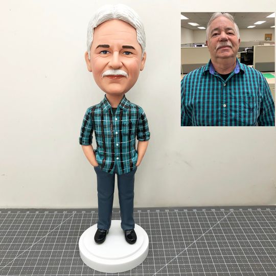 Custom Bobbleheads, Custom Grandfather Bobblehead, Custom Bobblehead For Boss, Make Your Own Bobble Head, Custom Father Action Figure