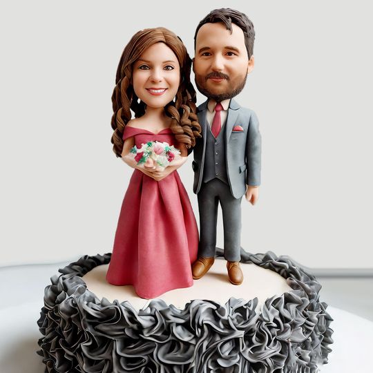 Custom Couple Bobbleheads, Personalized Couple Gift, Wedding Anniversary/Valentine's Day Gift