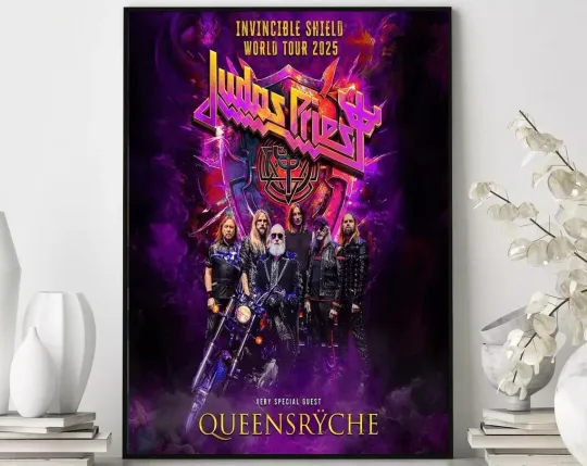 Judas Priest Invincible Shield World Tour 2025 Poster
