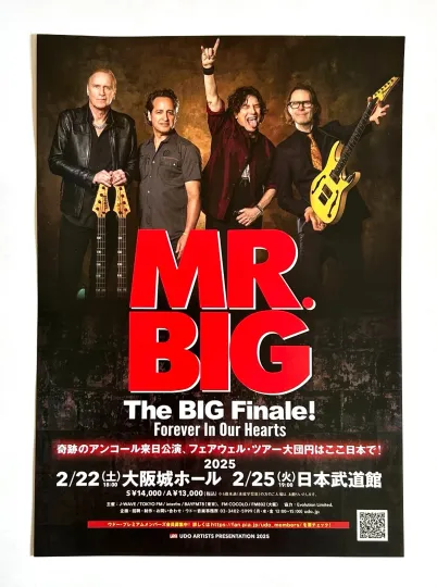 MR. BIG The BIG Final JAPAN TOUR 2025 LIVE CONCERT FLYER MINI POSTER Z23