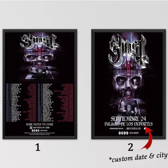 Custom Poster - Ghost Band World Tour 2025 Tour Poster