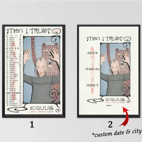 Custom Poster - Men I Trust 2025 Equus North American Tour Poster